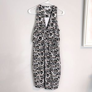 Elizabeth and James silk black and white dress